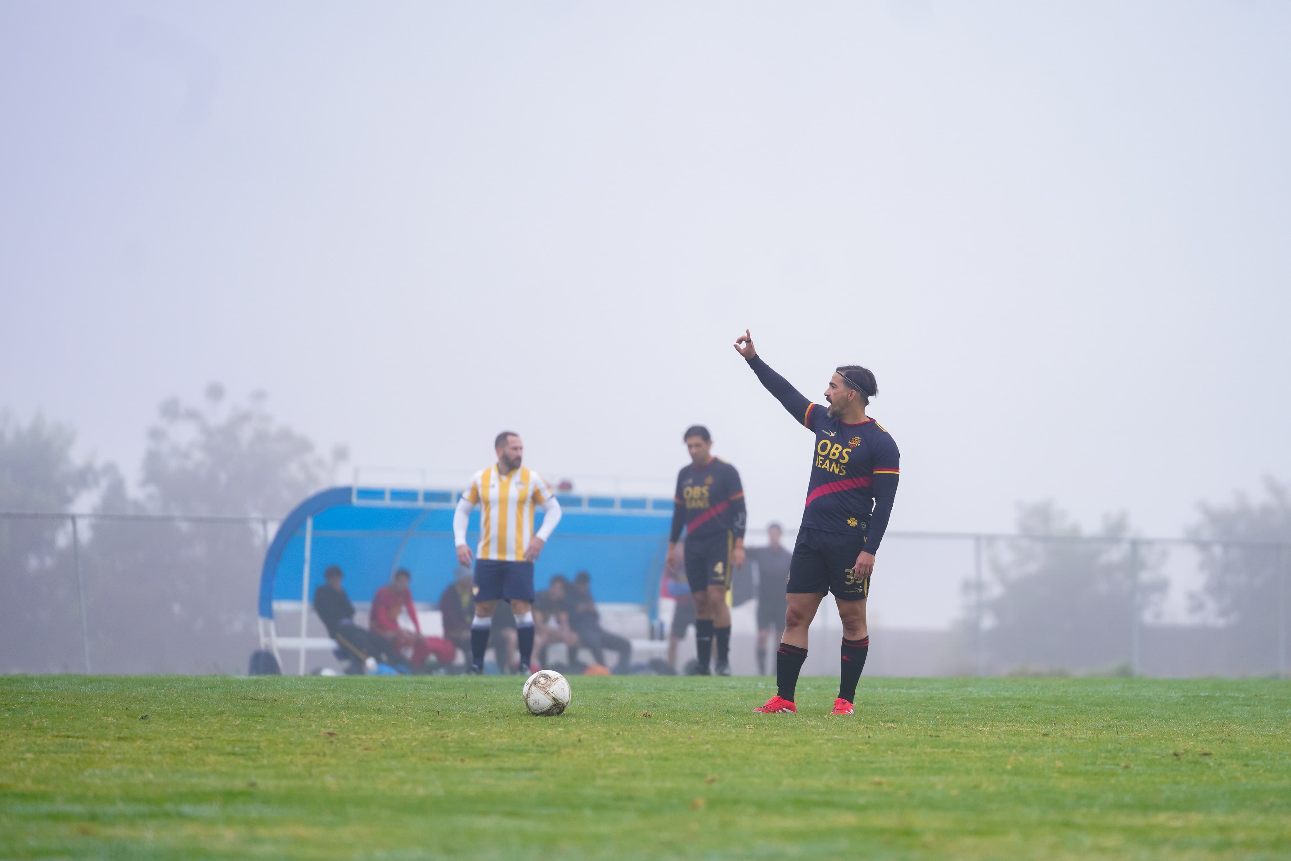 Jonas Graterol directing play on the field